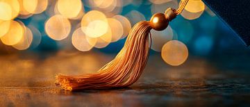 Tassel an einem Buch bei Nacht von Poster Art Shop