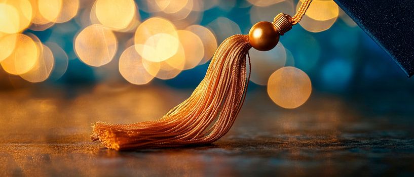 Tassel an einem Buch bei Nacht von Poster Art Shop