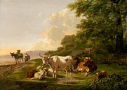 Landschap met vee, Pieter Gerardus van Os van Meesterlijcke Meesters thumbnail