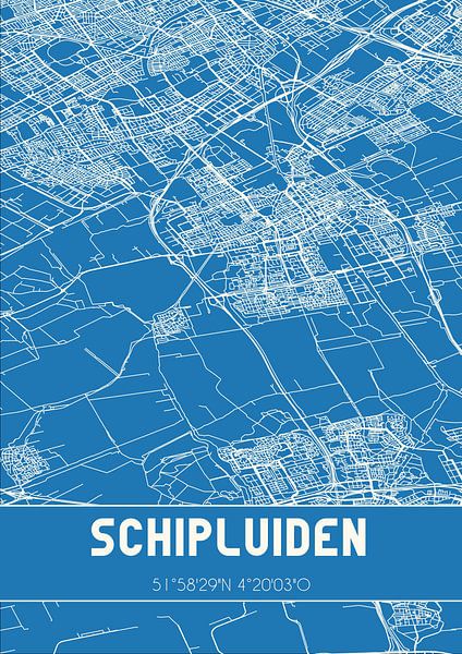 Blueprint | Map | Schipluiden (South Holland) by Prints of Place