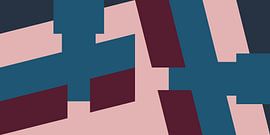 Modern abstract minimalist geometric landscape in retro style X by Dina Dankers