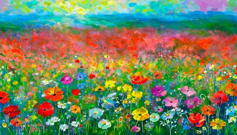 Champ de fleurs d'été par Studio Pieternel