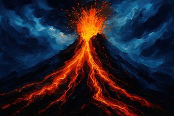 Lave incandescente et ciel menaçant sur Imperial Art House