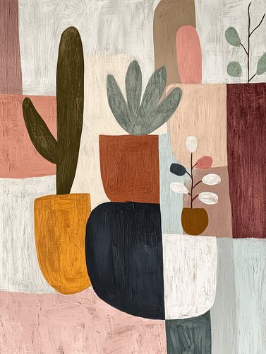 Nature morte, style bohème dans les tons de terre