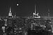 New York vanaf Top of the Rock  in  zwart-wit van Teuni's Dreams of Reality
