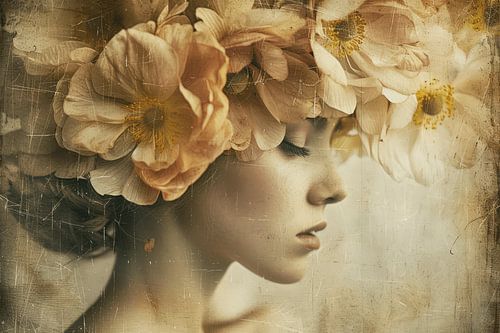 Verweerd portret met een dromerige uitstraling