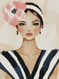 Modern portrait in pastel colours by Carla Van Iersel