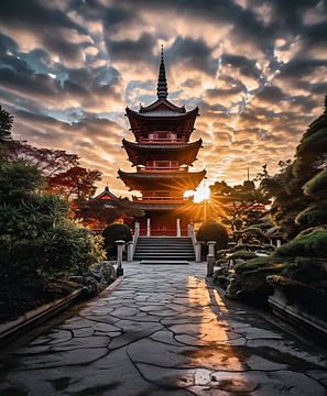 Tempels in Japan van fernlichtsicht