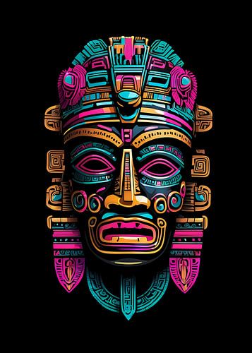 Aztec Mask Digital Art