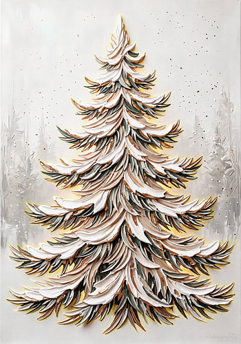 Weihnachtsbaum-Relief – Im festlichen Schein