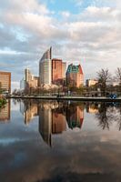 Sunrise over the city of The Hague