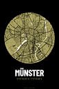 Münster – City Map Design Stadtplan Karte (Grunge) von ViaMapia Miniaturansicht