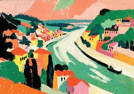 Kuststad aan de rivier van Niklas Maximilian