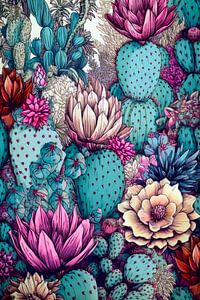 Sukkulenten botanisches Muster 23 #cacti