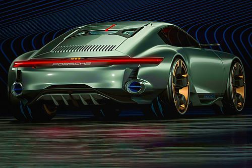 Porsche Cyber 6, sports car. Concept car