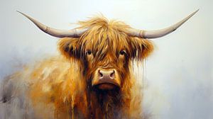 Porträt eines schottischen Highlanders, Kuhporträt von Vlindertuin Art