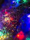 Waterdruppels op verlicht plastic oppervlak van Mixed media vector arts thumbnail