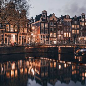 Lumières du canal d'Amsterdam sur Een Wasbeer