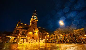 The weighing house in Alkmaar in December by peterheinspictures