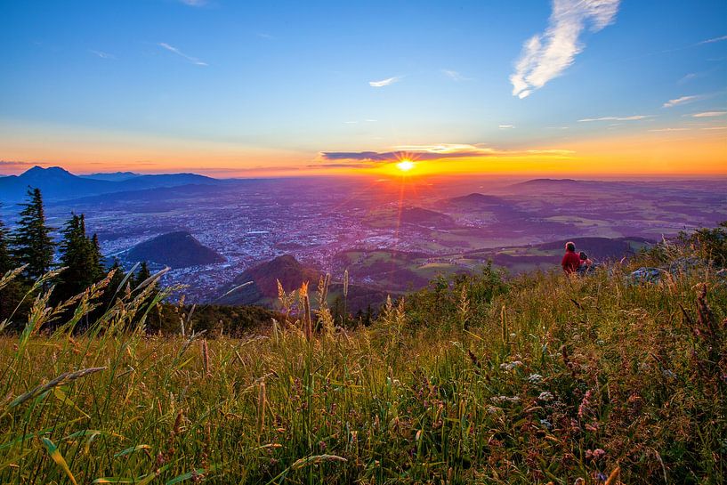 Sunset on the Gaisberg by Christa Kramer