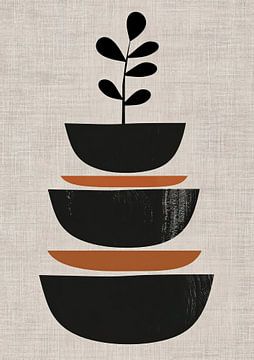 Organic art on natural linen by Modern Collection