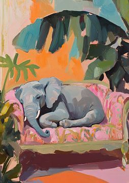 The perfect elephant nap by Niklas Maximilian