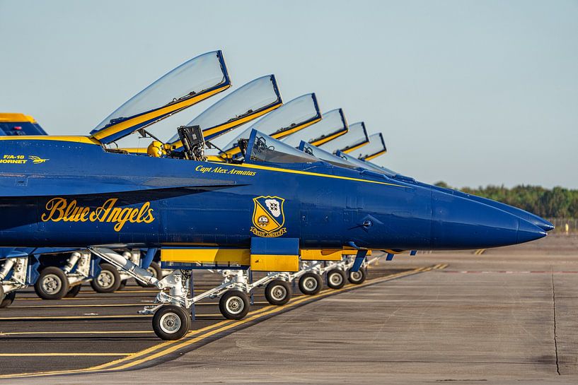L'escadron de démonstration aérienne Blue Angels de la marine américaine. par Jaap van den Berg