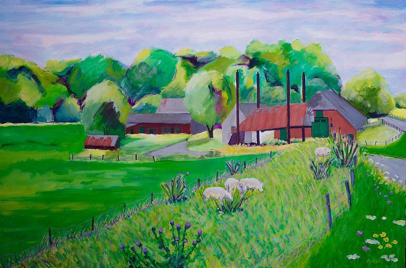 Zalkerdijk de lege hooiberg van Antonie van Gelder Beeldend kunstenaar