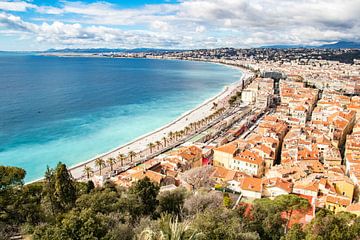 Uitzicht op Nice aan de Côte d'Azur