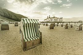 La plage de RÜGEN à Sellin au coucher du soleil | Vintage sur Melanie Viola