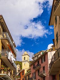 Historische Häuser in Manarola an der Mittelmeerküste in Itali