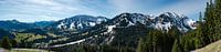 Panoramisch uitzicht op Oberjoch en Unterjoch van Leo Schindzielorz thumbnail