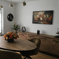 Klantfoto: Lotus Abstract van Jacky, op canvas