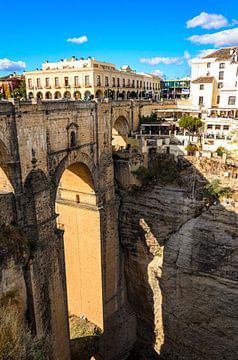 Schlucht Puente Nuevo und Altstadt von Ronda in Andalusien Spanien von Dieter Walther