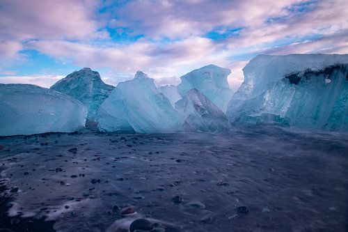 Diamant Beach bijJökulsárlón , IJsland. Landschap