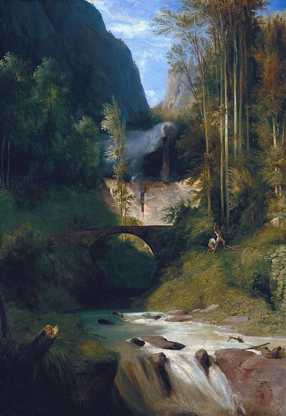 Carl Blechen-Gorge at Amalfi by finemasterpiece