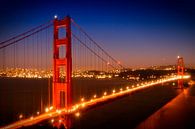 Golden Gate Bridge in de avond van Melanie Viola thumbnail