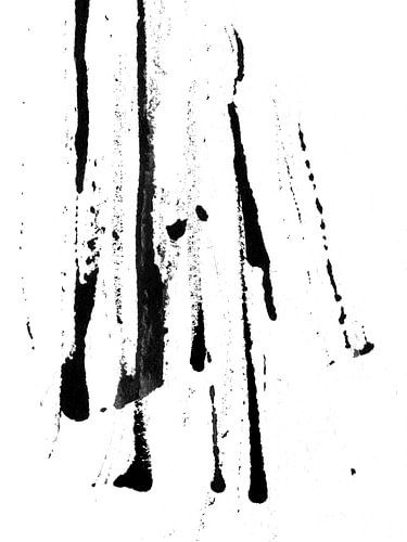 Streken 1B | Zwarte Inkt Minimalistisch Abstract