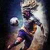 Voetbal speler sport spits #voetbal #voetbal van JBJart Justyna Jaszke