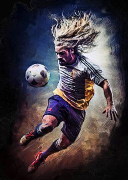 Voetbal speler sport spits #voetbal #voetbal van JBJart Justyna Jaszke