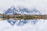 Spiegelung der schneebedeckten Gipfel im See von Merlijn Arina Photography Miniaturansicht