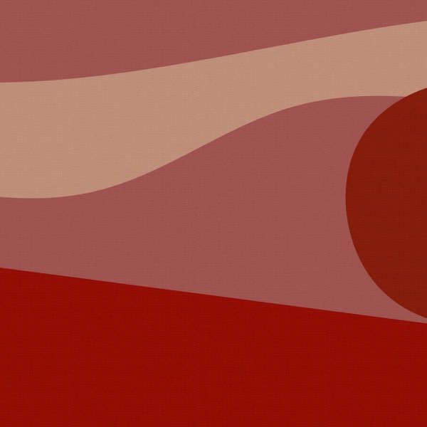 Abstract landscape in warm colors I by Dina Dankers