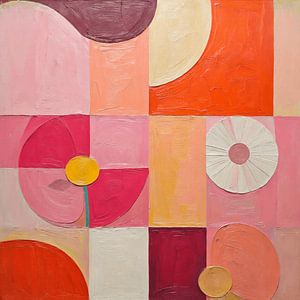 Dopamine Decor, trendiges abstraktes Blumenbild