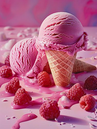 heerlijke ijscreaties in verleidelijke kleuren en achtergronden