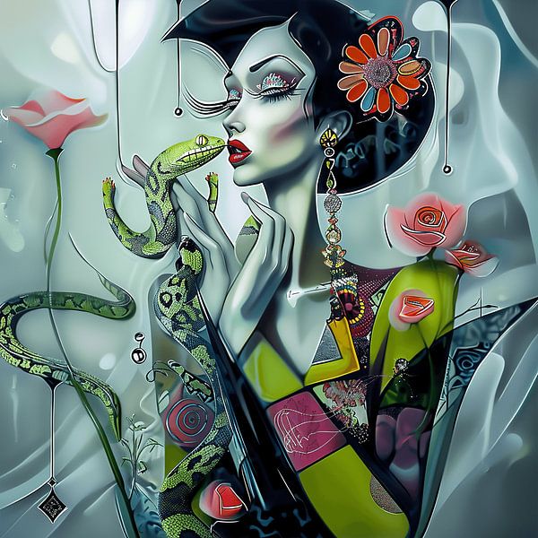 Kiss the Snake | Abstract by Karina Brouwer