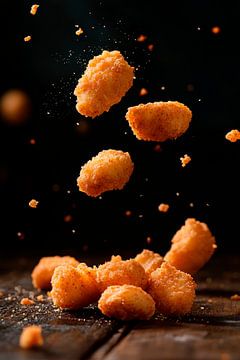 Knapperige snacks in de lucht - smakelijke traktaties van Poster Art Shop