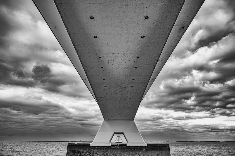 Zeeland Bridge from below. by Ron van der Stappen