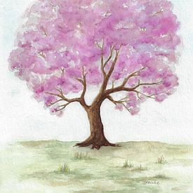 Cherry tree in blossom braid by Sandra Steinke