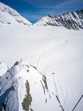 Pad van de Jungfraujoch naar de Mönchsjochhütte
