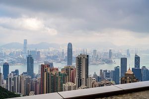 Het uitzicht van Hong Kong van Victoria Peak van Lorena Cirstea